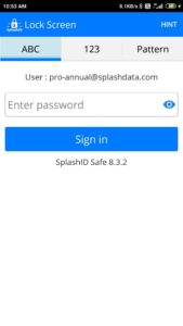 splashid safe sync not updating android